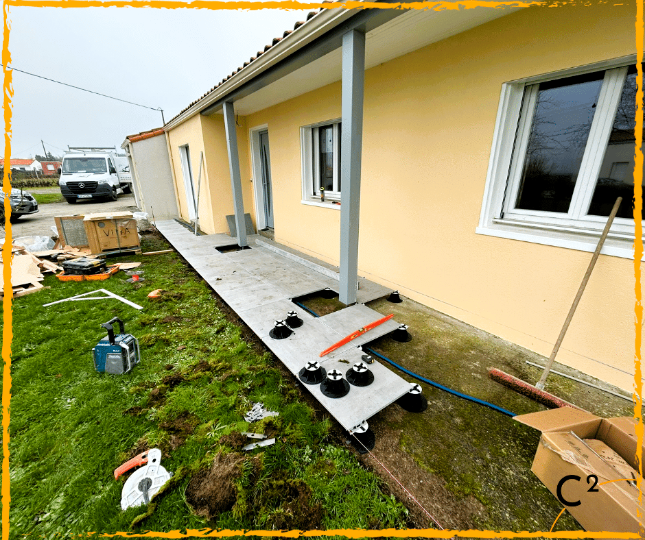 photo d'une terrasse céramique à Maisdon sur sevre