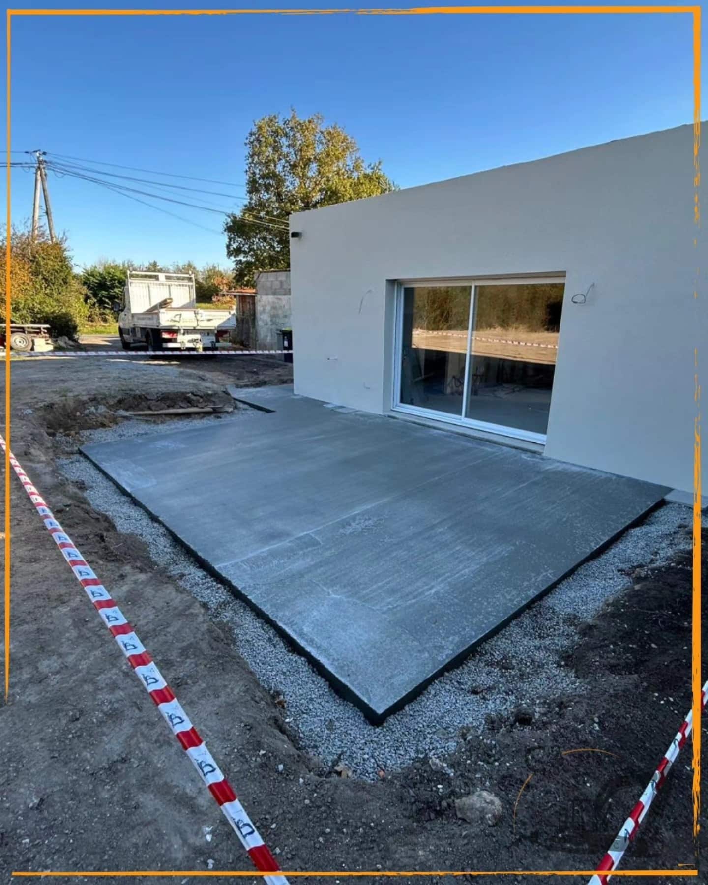 photo d'une terrasse béton à St Lumine de Clisson