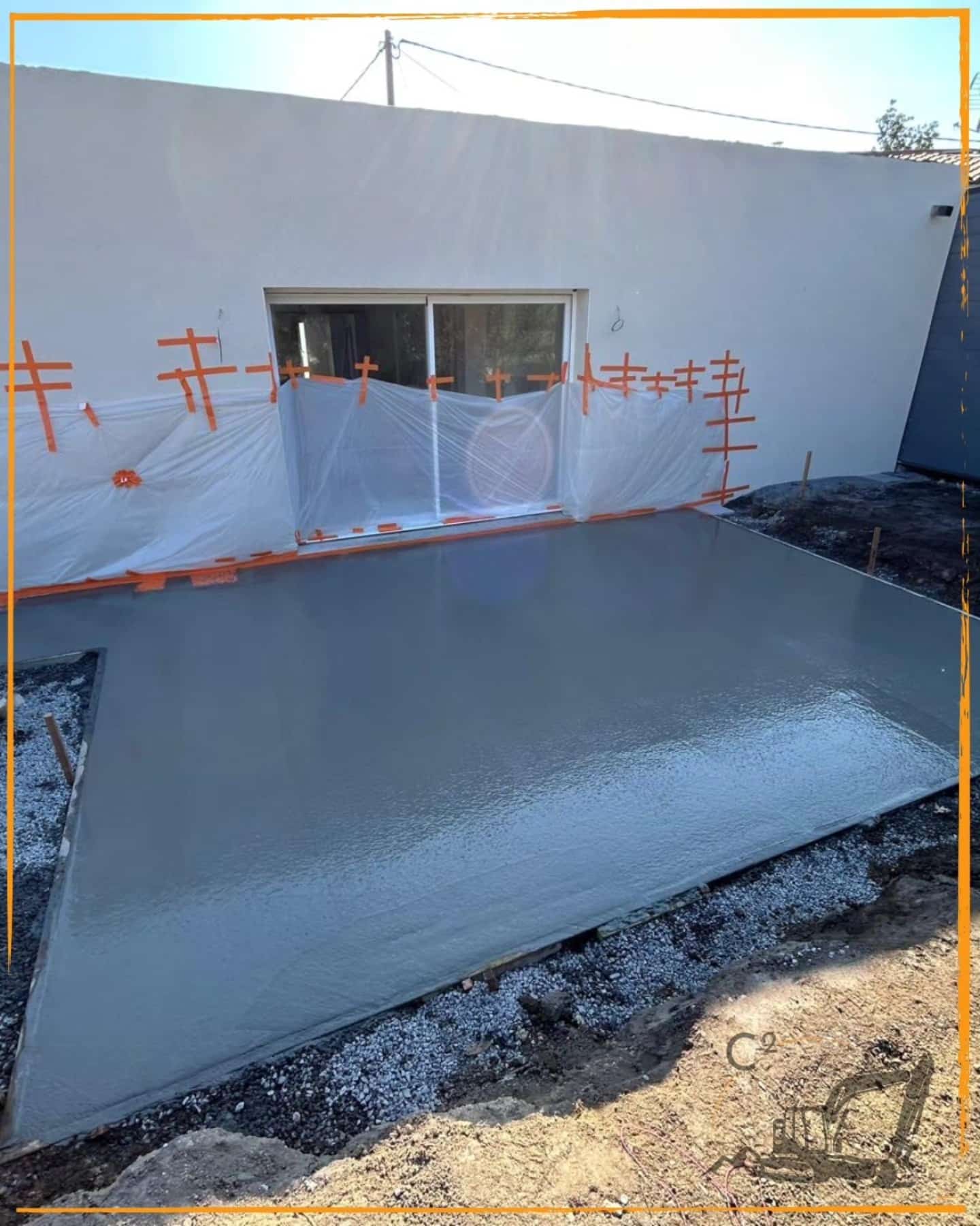 photo d'une terrasse béton à St Lumine de Clisson
