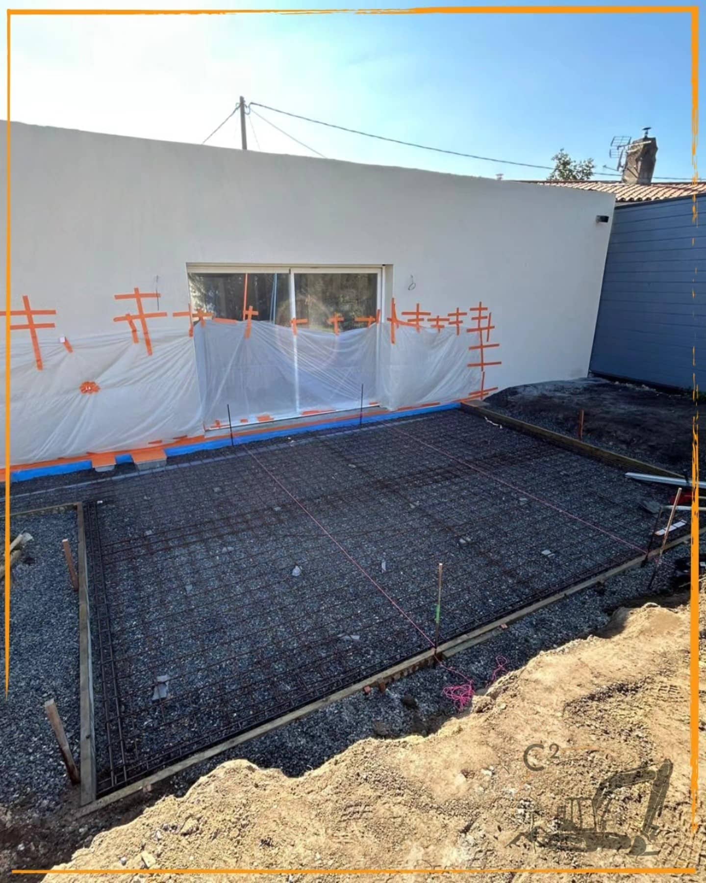 photo d'une terrasse béton à St Lumine de Clisson