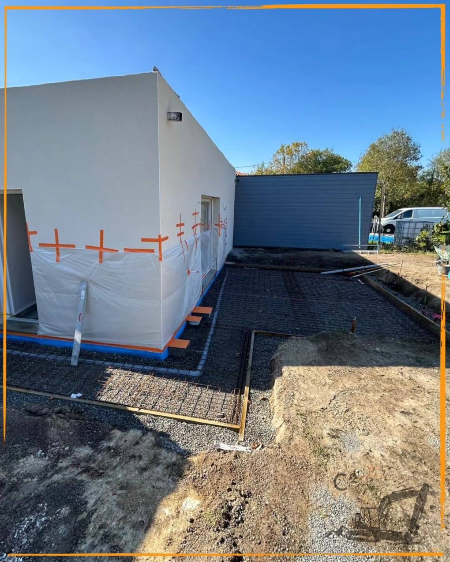 photo d'une terrasse béton à St Lumine de Clisson